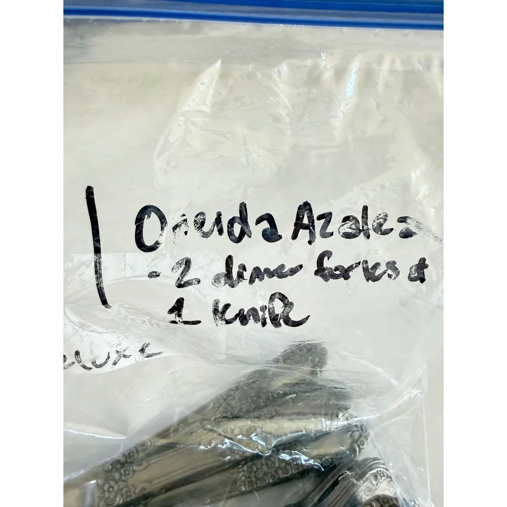 Oneida Azalea Flatware Set 2 Dinner Forks 1 Knife‎ Stainless Silverware